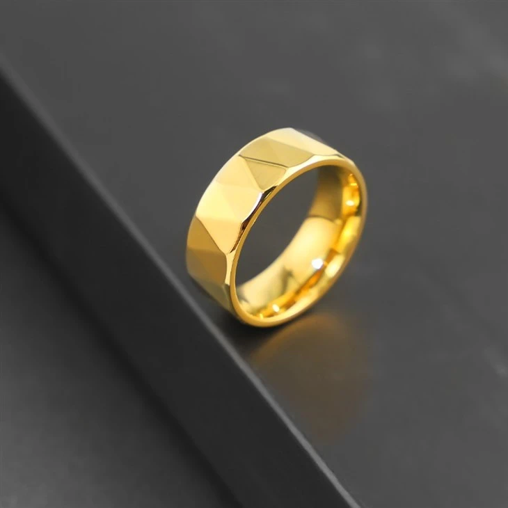Faceted Geometric Polished Band Ring price Faceted Geometric Polished Band Ring price