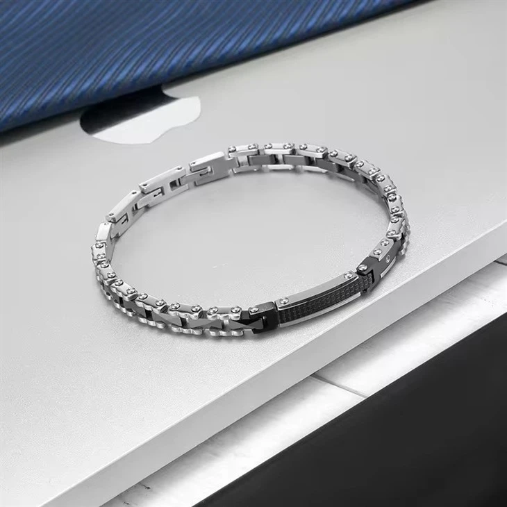 Ceramic Fashion Jewelry Men Bracelet Carbon Fiber Inlay Ceramic Fashion Jewelry Men Bracelet Carbon Fiber Inlay