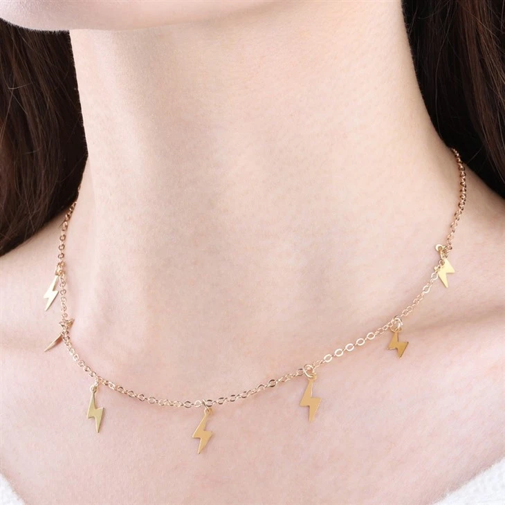Lightning Charm Chain Necklace price Lightning Charm Chain Necklace price