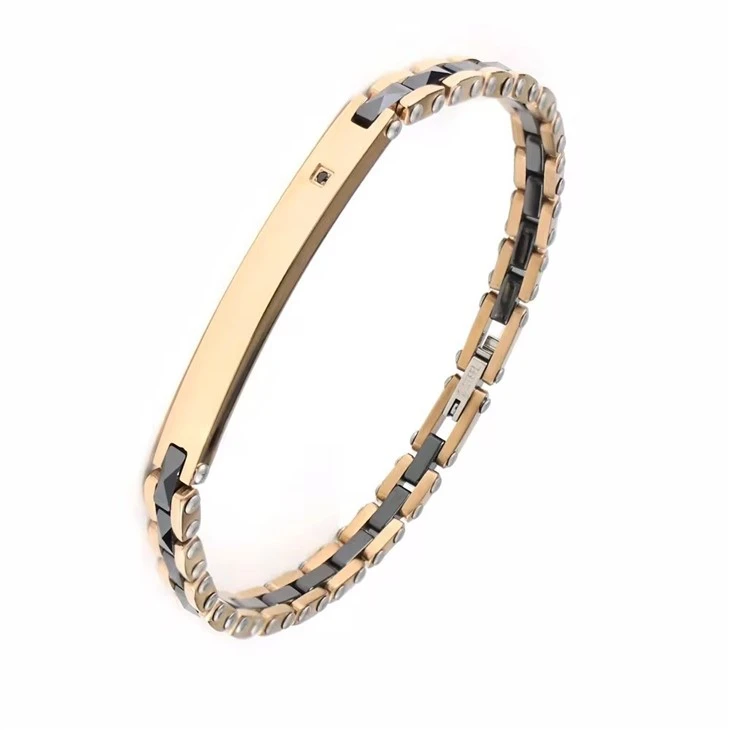 18k Gold Plated Stainless Steel Men's Bracelet