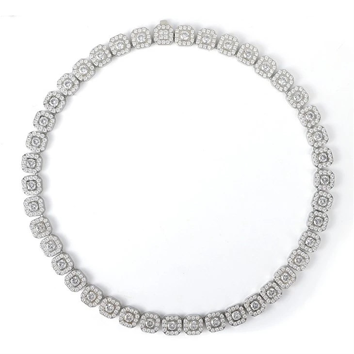 Stainless Steel Square Link Iced-Out Chain & Bracelet Set suppliers Stainless Steel Square Link Iced-Out Chain & Bracelet Set suppliers